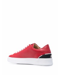 Baskets basses en cuir rouges Philipp Plein