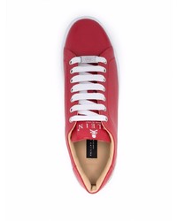 Baskets basses en cuir rouges Philipp Plein