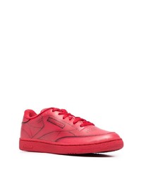 Baskets basses en cuir rouges Maison Margiela x Reebok