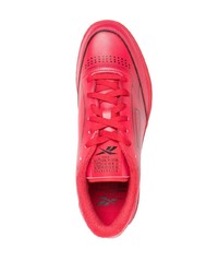 Baskets basses en cuir rouges Maison Margiela x Reebok