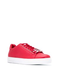 Baskets basses en cuir rouges Philipp Plein