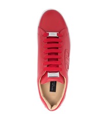 Baskets basses en cuir rouges Philipp Plein