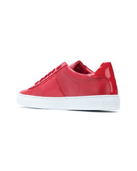 Baskets basses en cuir rouges Philipp Plein