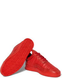 Baskets basses en cuir rouges Filling Pieces