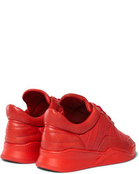 Baskets basses en cuir rouges Filling Pieces