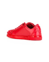 Baskets basses en cuir rouges Royaums