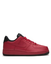 Baskets basses en cuir rouges Nike