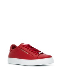 Baskets basses en cuir rouges Philipp Plein