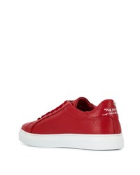 Baskets basses en cuir rouges Philipp Plein