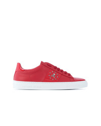 Baskets basses en cuir rouges Philipp Plein