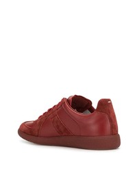 Baskets basses en cuir rouges Maison Margiela