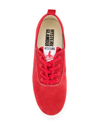 Baskets basses en cuir rouges Hysteric Glamour