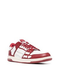 Baskets basses en cuir rouges Amiri