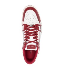 Baskets basses en cuir rouges Amiri