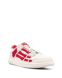 Baskets basses en cuir rouges Amiri