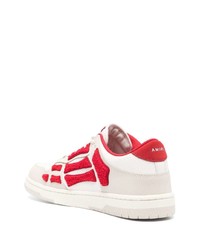 Baskets basses en cuir rouges Amiri