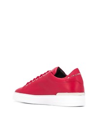 Baskets basses en cuir rouges Philipp Plein