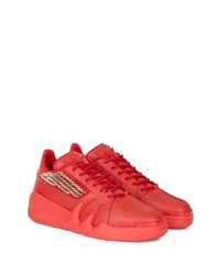 Baskets basses en cuir rouges Giuseppe Zanotti