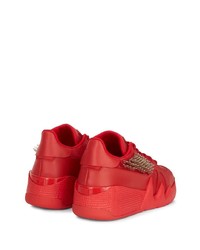 Baskets basses en cuir rouges Giuseppe Zanotti