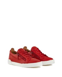 Baskets basses en cuir rouges Giuseppe Zanotti