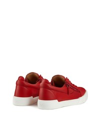 Baskets basses en cuir rouges Giuseppe Zanotti