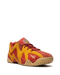 Baskets basses en cuir rouges Reebok