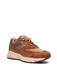 Baskets basses en cuir tabac Saucony