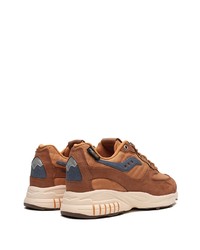 Baskets basses en cuir tabac Saucony