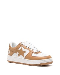 Baskets basses en cuir tabac A Bathing Ape