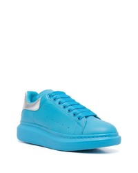 Baskets basses en cuir turquoise Alexander McQueen