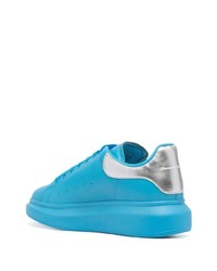 Baskets basses en cuir turquoise Alexander McQueen