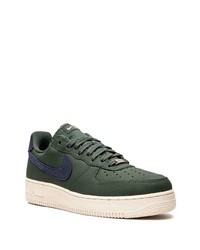 Baskets basses en cuir vert foncé Nike