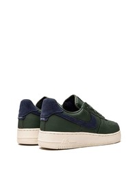 Baskets basses en cuir vert foncé Nike