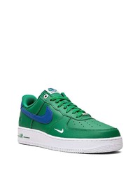 Baskets basses en cuir vert foncé Nike