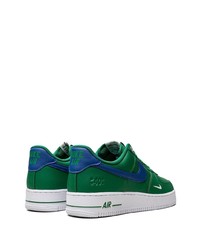 Baskets basses en cuir vert foncé Nike