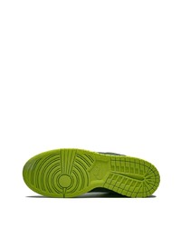 Baskets basses en cuir vert foncé Nike