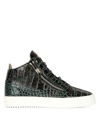 Baskets basses en cuir vert foncé Giuseppe Zanotti