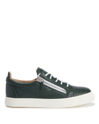 Baskets basses en cuir vert foncé Giuseppe Zanotti