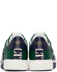 Baskets basses en cuir vert foncé Valentino Garavani