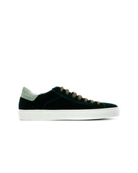 Baskets basses en cuir vert foncé Hide&Jack