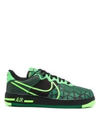 Baskets basses en cuir vert foncé Nike