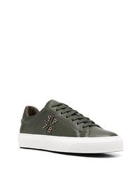 Baskets basses en cuir vert foncé Philipp Plein