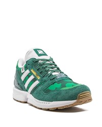 Baskets basses en cuir vert foncé adidas