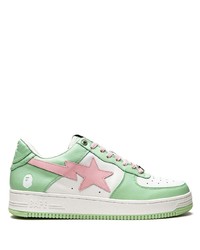 Baskets basses en cuir vert menthe A Bathing Ape