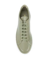 Baskets basses en cuir vert menthe Common Projects