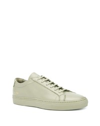 Baskets basses en cuir vert menthe Common Projects