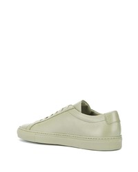 Baskets basses en cuir vert menthe Common Projects