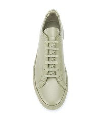 Baskets basses en cuir vert menthe Common Projects