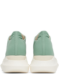 Baskets basses en cuir vert menthe Rick Owens DRKSHDW