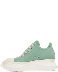 Baskets basses en cuir vert menthe Rick Owens DRKSHDW